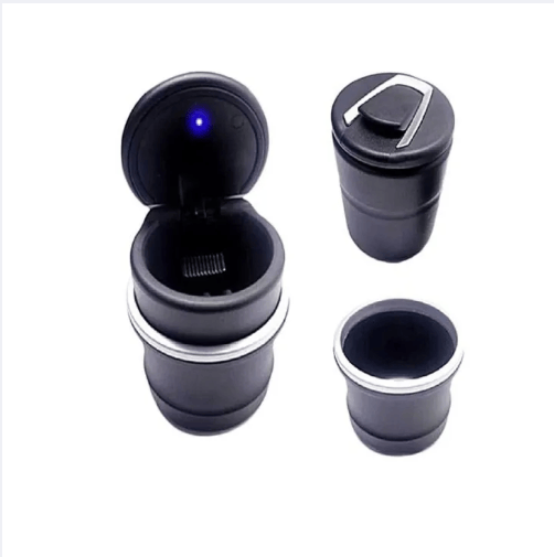 Luxury LED ashtray for vehicles with odor seal