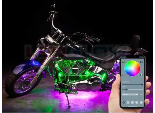 Car RGB Interior LED Light Kit – APP Control,  Remote & 360° Ambient Lighting (11 Modes)