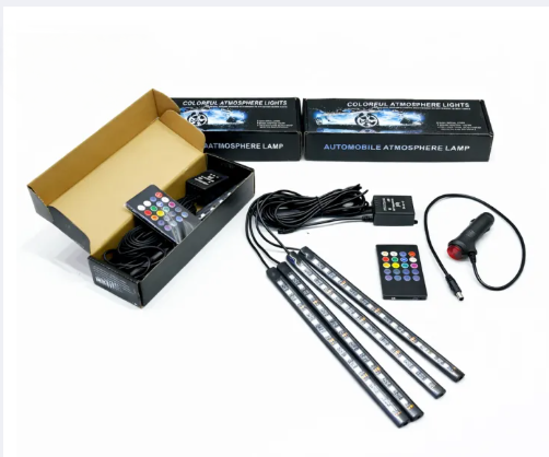Car RGB Interior LED Light Kit – APP Control,  Remote & 360° Ambient Lighting (11 Modes)