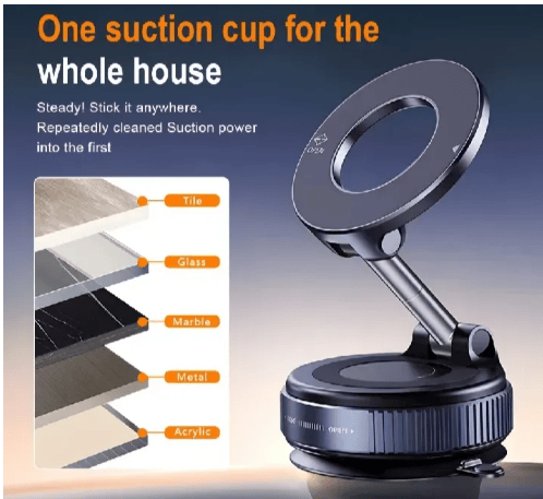 Premium car phone mount with rotating base